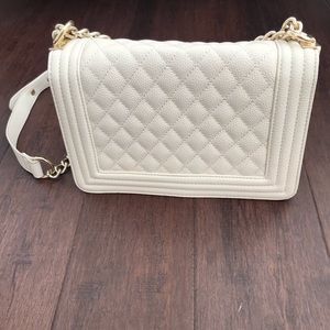 Quilted cream bag